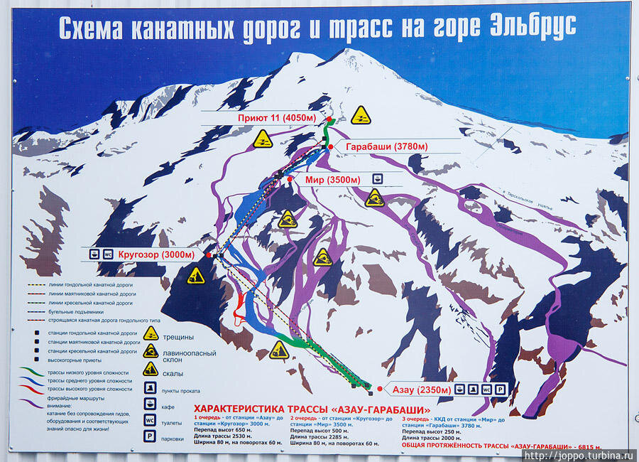 Карта курорта.