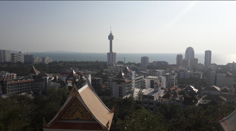 Вид на город с обзорной площадки на холме Будды