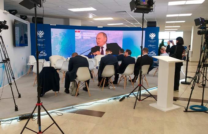 Выступление Владимира Путина на ВЭФ смотрели абсолютно все участники и гости.