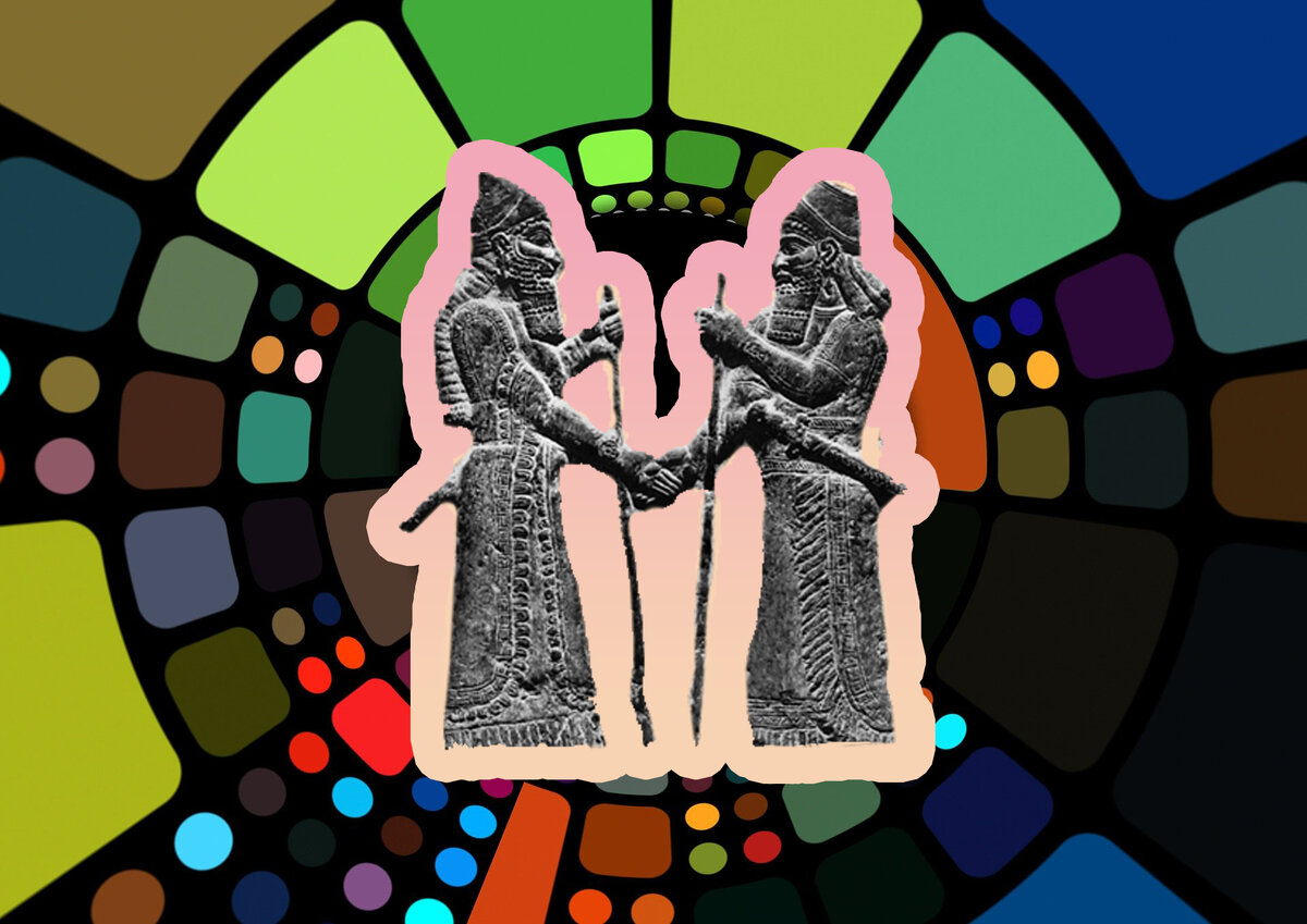 На картинке жмут друг другу руки Мардук-закир-шуми I и Салмананасар III в 855 году до нашей эры