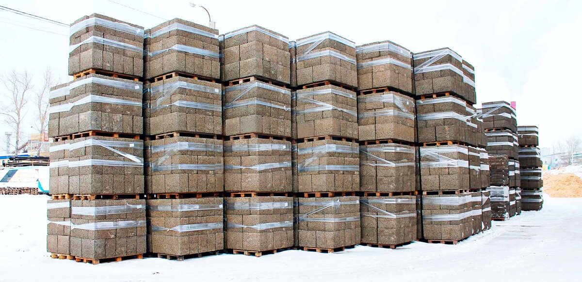 Некоторые производители изготавливают арболит в зимнее время