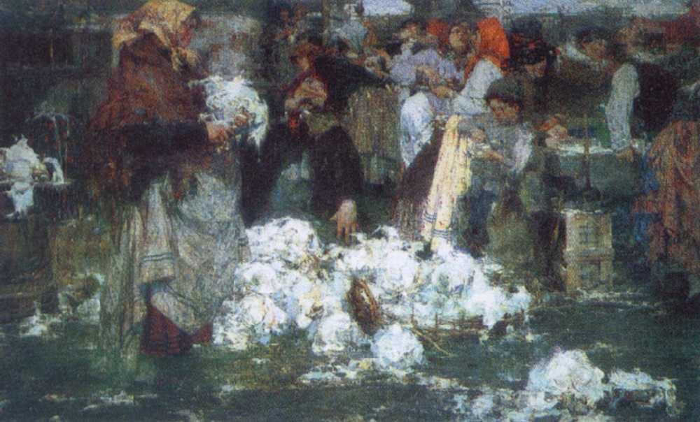 Фешин Н.И., «Капустница», 1909 , дипломная работа художника Н. И. Фешина, музей Академии художеств, Санкт-Петербург