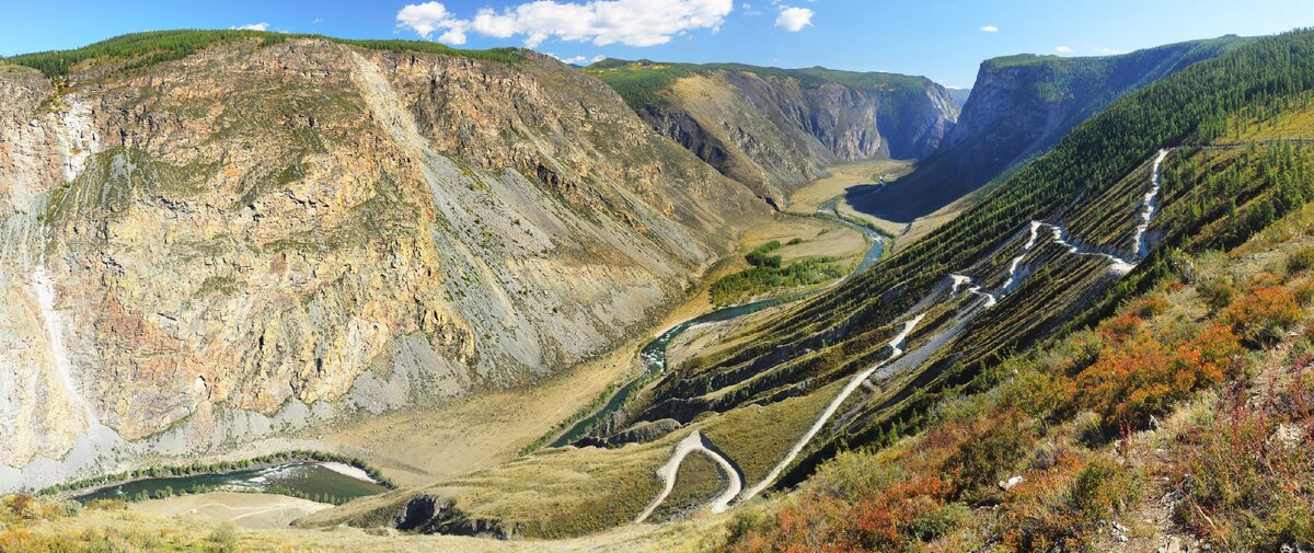 Вид на Чулышманскую долину с перевала Кату-Ярык!