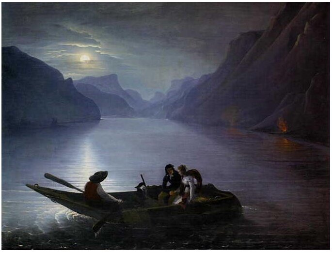 «Прогулка Юлии и Сен-Прё по Женевскому озеру» (часть IV, письмо XVII) Шарль Эдуард Лё Пренс