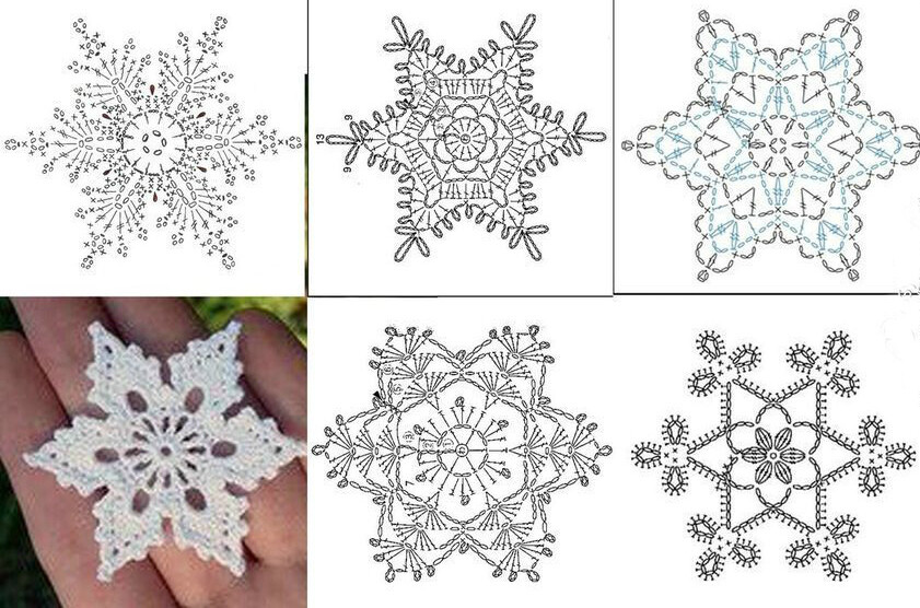 Вязаные снежинки крючком со схемами. Вязание крючком новогодних снежинок схемы. Рельефные снежинки крючком схемы. Снежинки крючком со схемами новогодние.