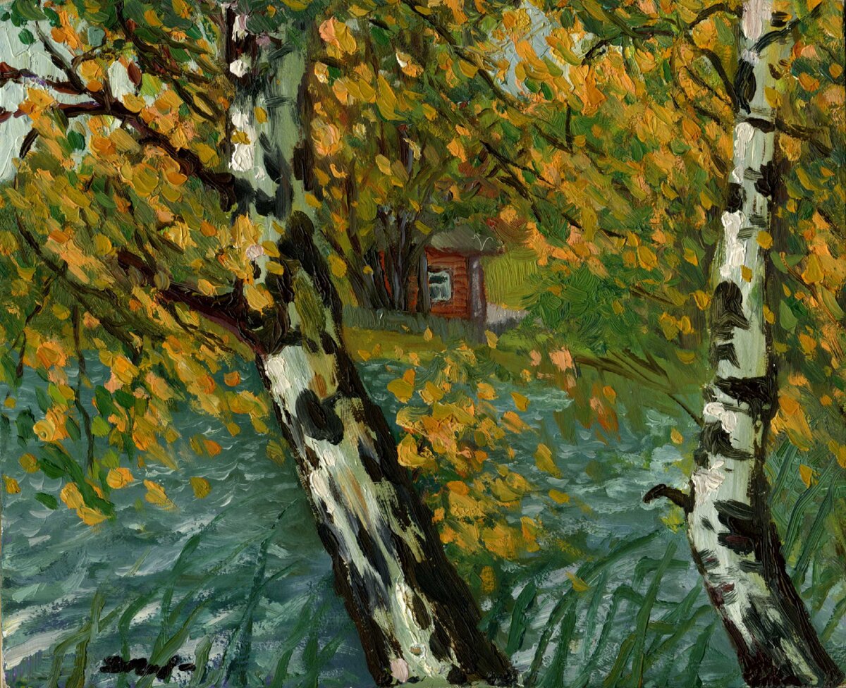 Дмитрий Павлов "Ветер в березах" (из коллекции галереи Арт-Гнездо)