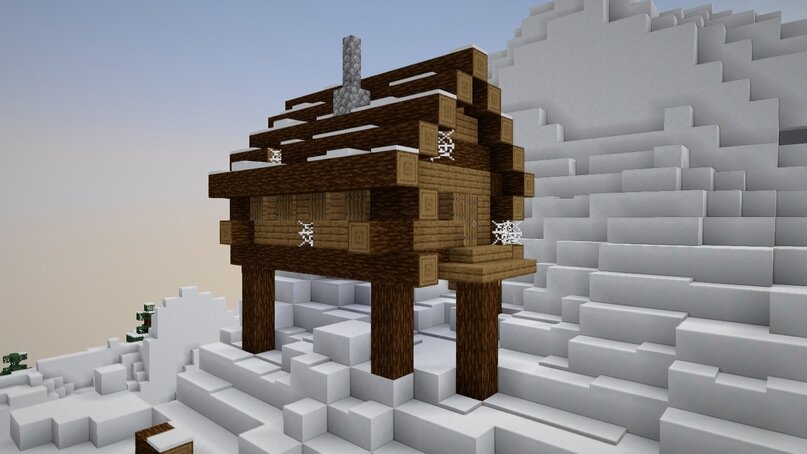 Заброшенная снежная хижина.