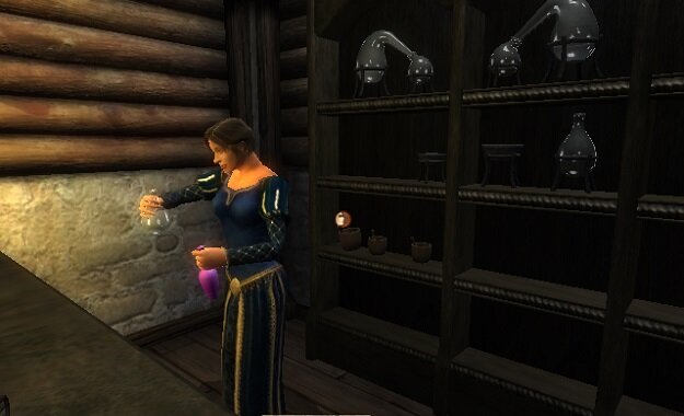 Один из алхимиков варит зелья