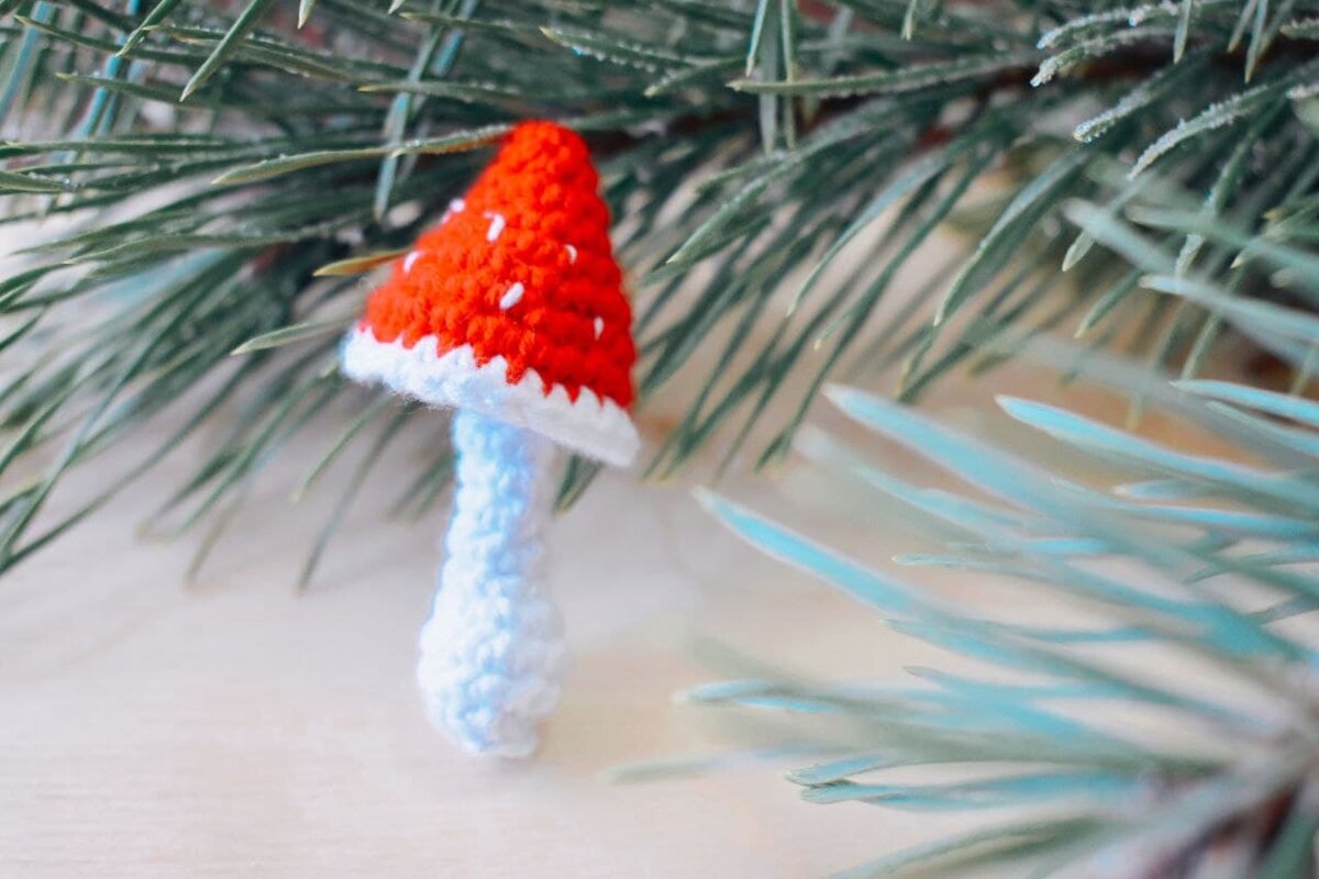 Вязние крючком для начинающих. Сувенир Мухомор