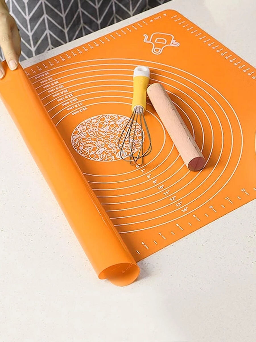 Силиконовый коврик для раскатки теста. 