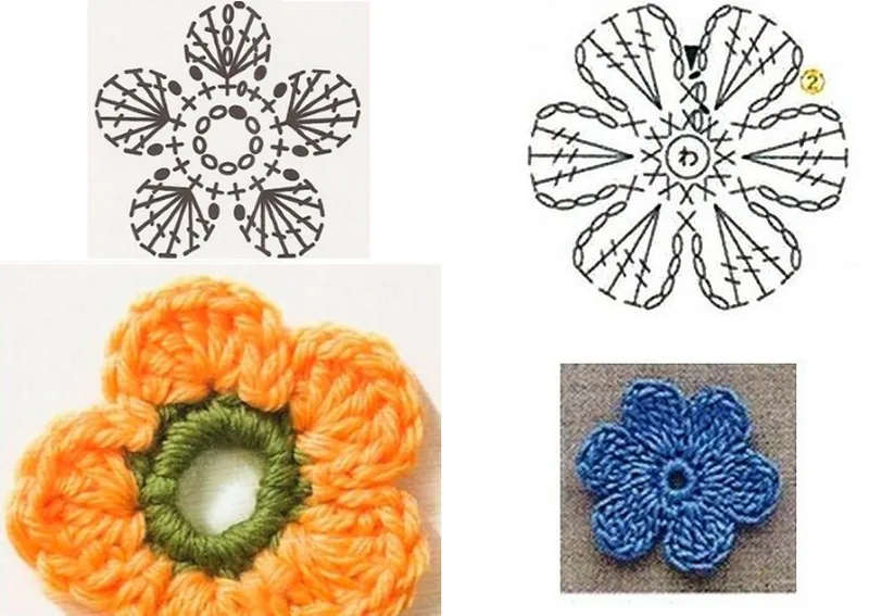 Как связать цветы крючком для начинающих. Как связать цветы крючком для начинающих. Цветы крючком для украшения. Как связать цветы крючком для начинающих. Вязаные объемные цветы.
