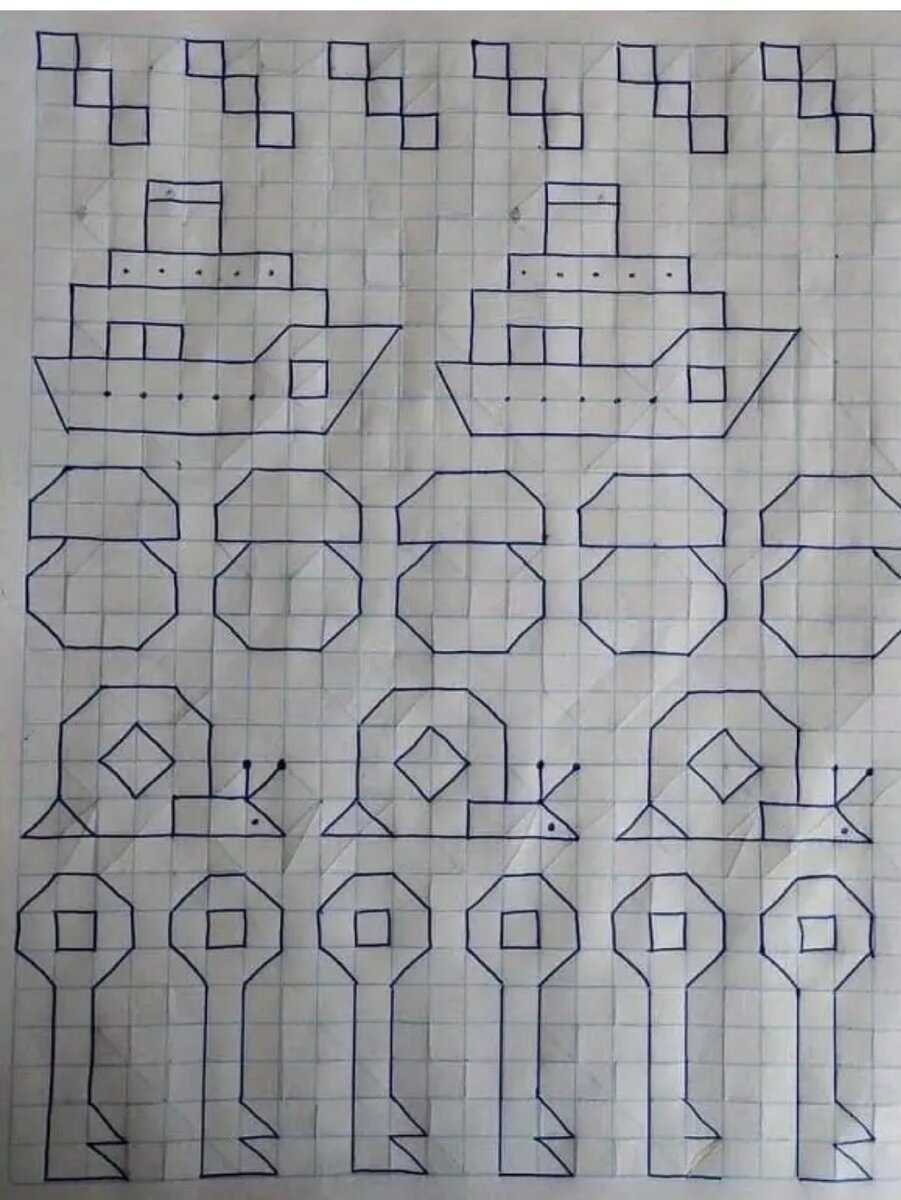 Каллиграфия для дошкольников по клеткам