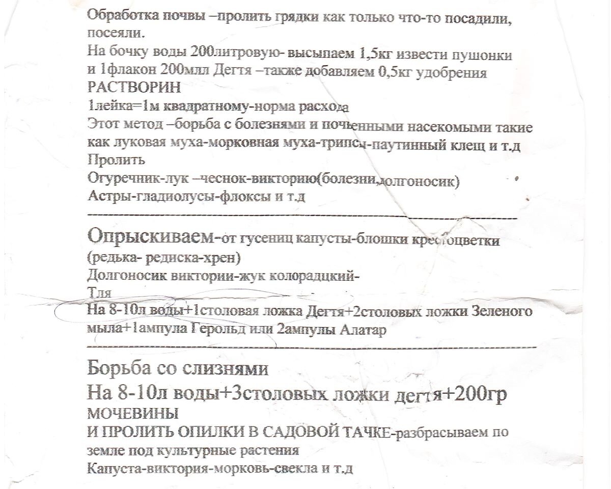 Деготь березовый: применение в саду и от чего лучше воздержаться ...