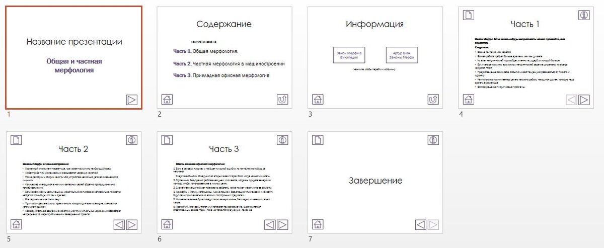 Использование сочетаний клавиш для проведения презентаций PowerPoint