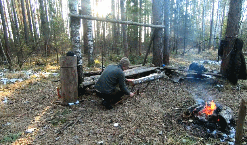 Ножки стола из веток