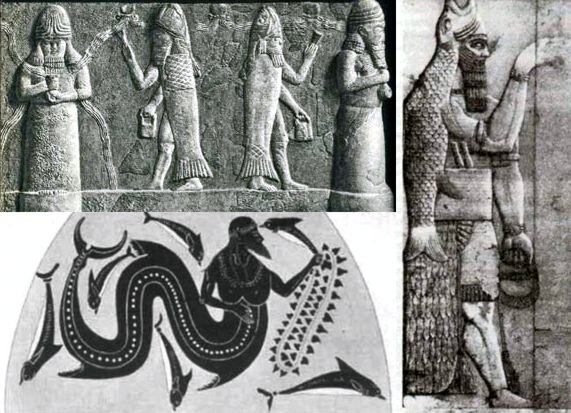 Изображение Оанна из храма Нинурта в Нимруде. Фото ©Университетской библиотеки Гейдельберга