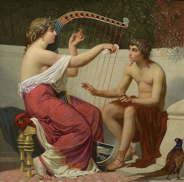 Alexandre-Auguste Hirsch - Calliope Teaching Orpheus, 1865