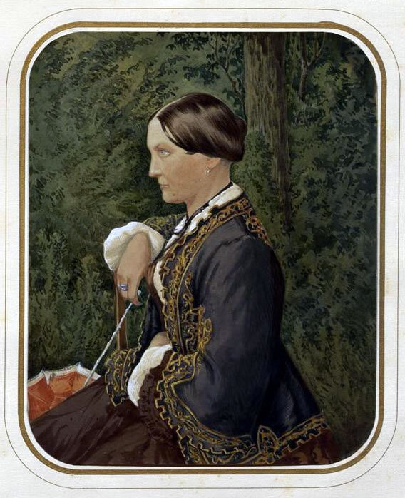 Александра Николаевна. Портрет из Бродзянского альбома.