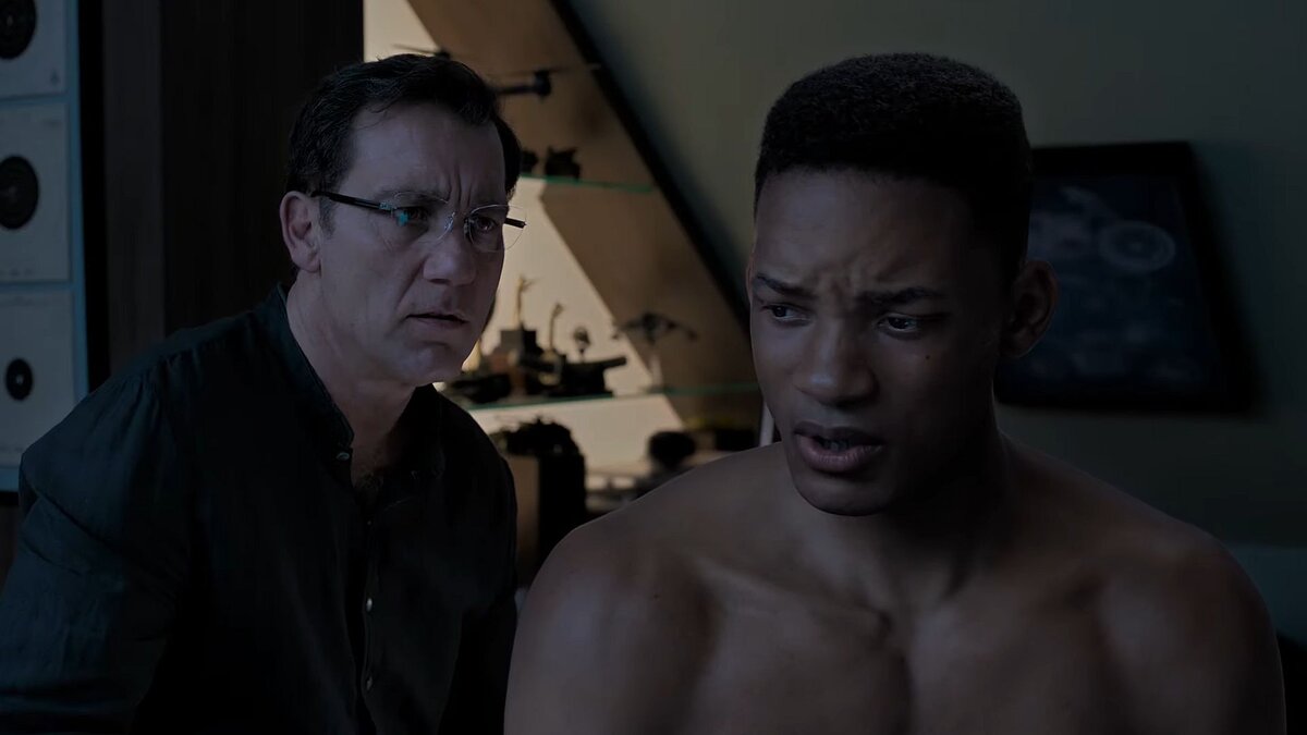 Клэй Варис (актёр Клайв Оуэн) и Генри (Уилл Смит). Фильм "Гемини". Источник avatars.mds.yandex.net