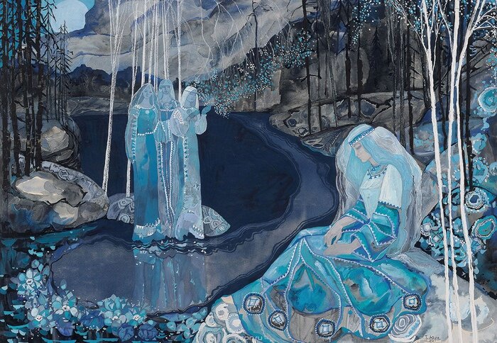 

Волшебное кружево рисованых сказок Тамары Юфа: почему советские коллекционеры за ними гонялись. Иллюстрация к «Калевале».
В советское время любители книги и книжной иллюстрации просили, услышав, что кто-нибудь едет в Петрозаводск: «Привези что-нибудь с Юфой!» Это значило — книгу с её иллюстрациями. В наше избалованное хорошо оформленными книгами время её рисунки всё ещё вызывают трепет у читателей. И неудивительно: каждый из них сам по себе — воплощённая сказка.