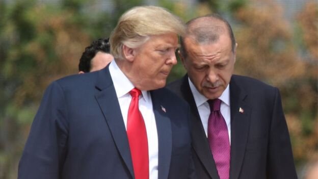 Президент США Дональд Трамп и президент Турции Реджеп Тайип Эрдоган в 2018 году