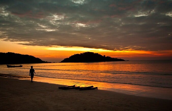 Гоа, море, рассвет, зима