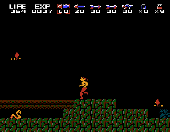 Рэмбо сражается с гигантскими пчелами и змеями. Кадры из игры «Rambo»