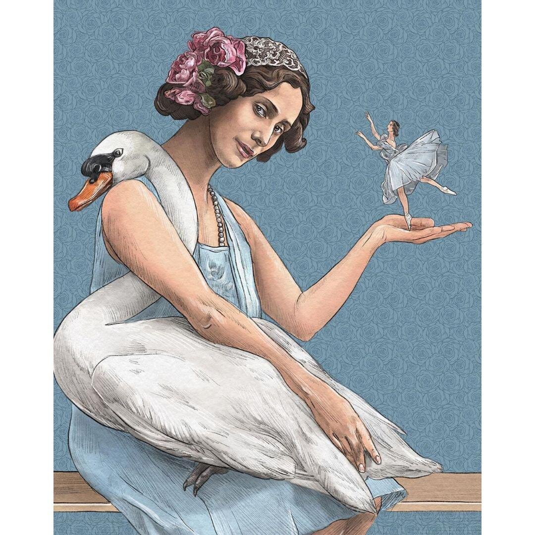 Анна Павлова. Иллюстрация Аси Мицкевич