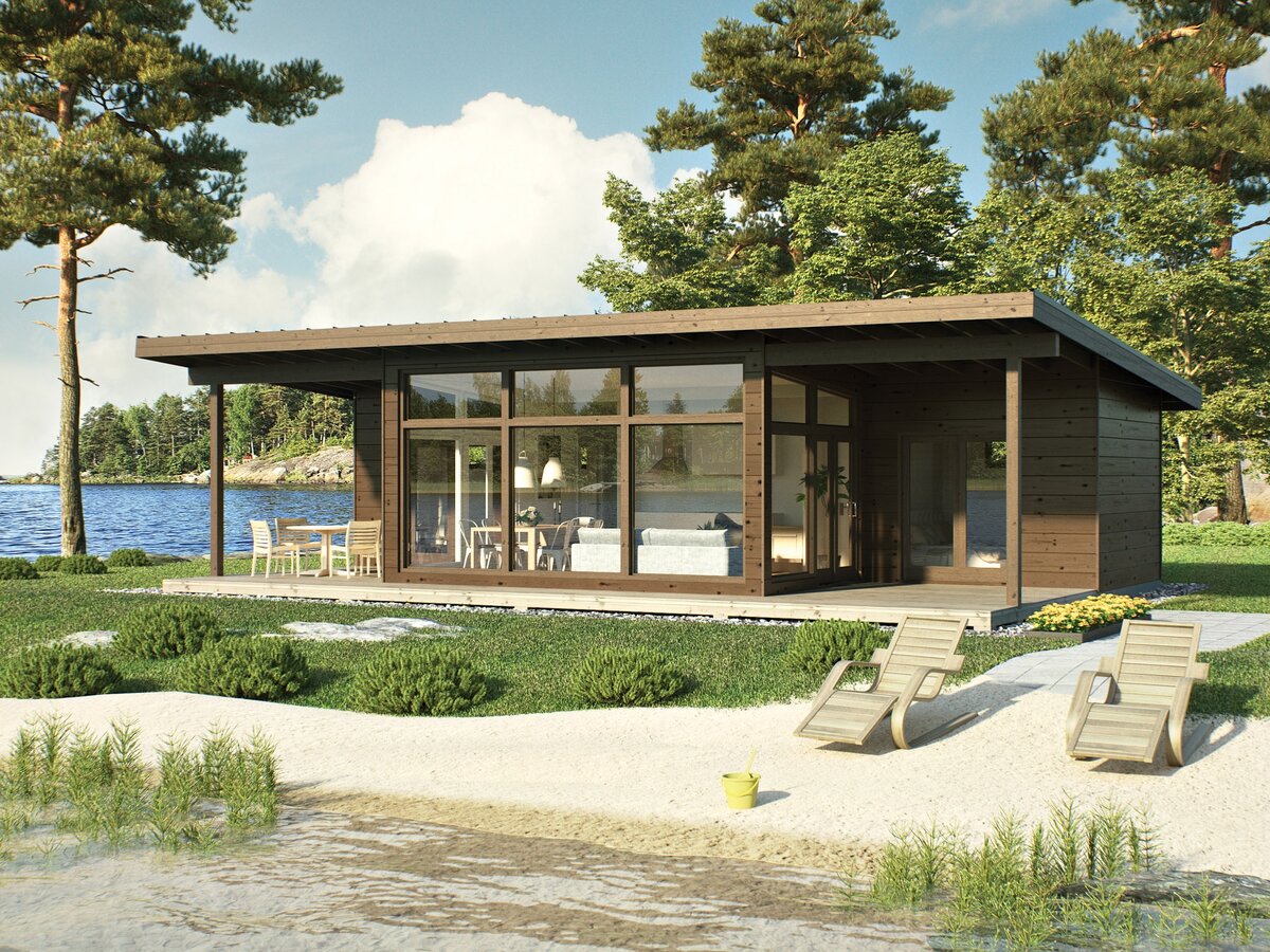 Один этаж и плоская кровля это на сегодняшний день самая популярная комбинация