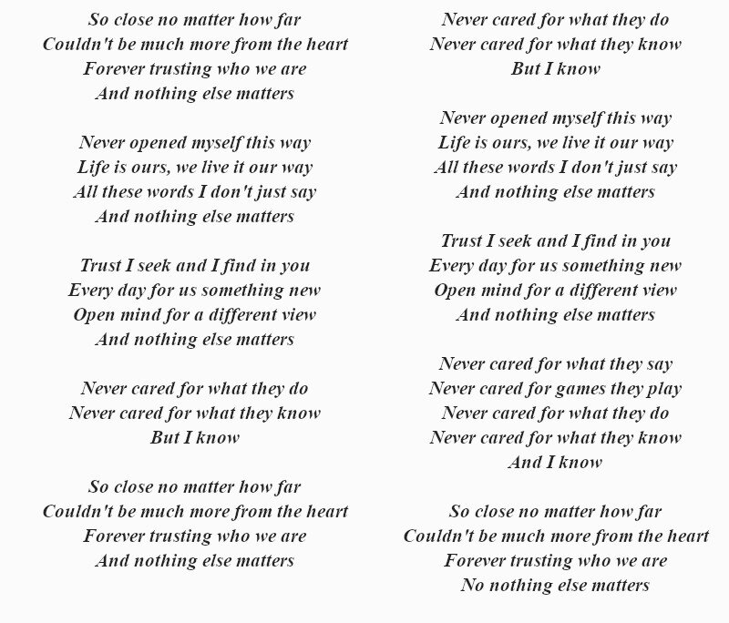 Nothing else matters текст. текст металлика nothing else matters. Metallica nothing текст. текст металлика nothing else matters. Nothing else matters текст.
