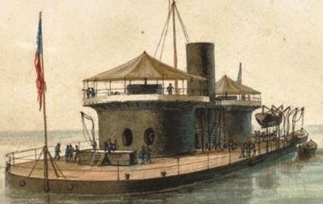 Флагман «Миссии Фокса», монитор «Миантономо» в Финском заливе. 1866 г. 