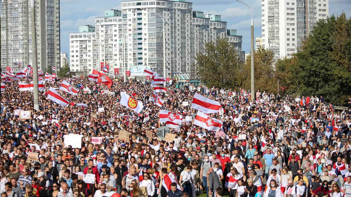 Массовые протесты в Минске