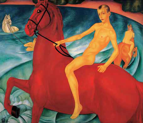 К.С. ПЕТРОВ-ВОДКИН. Купание красного коня. 1912 
Холст, масло. 160×186. ГТГ