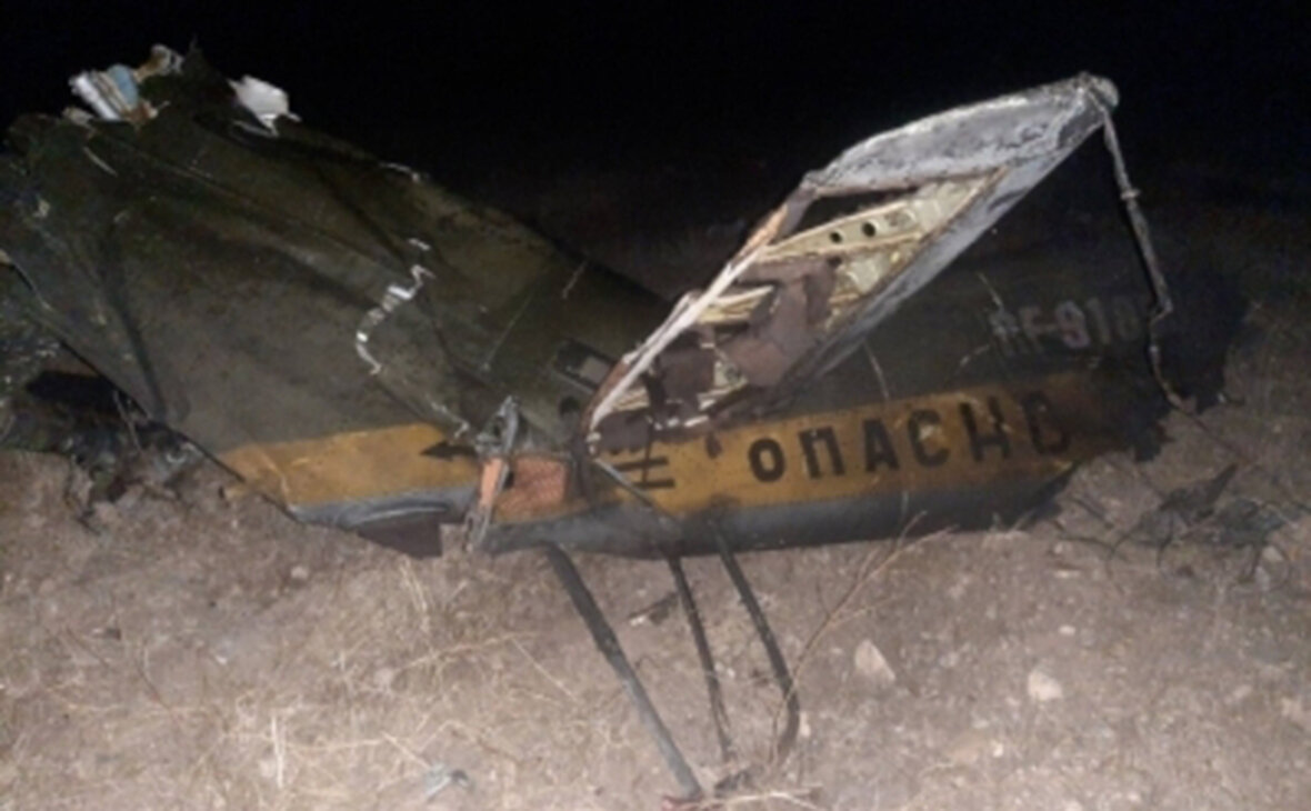 Обломки сбитого МИ-24 ВКС России.