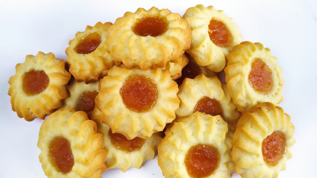 Печенье курабье с орехами