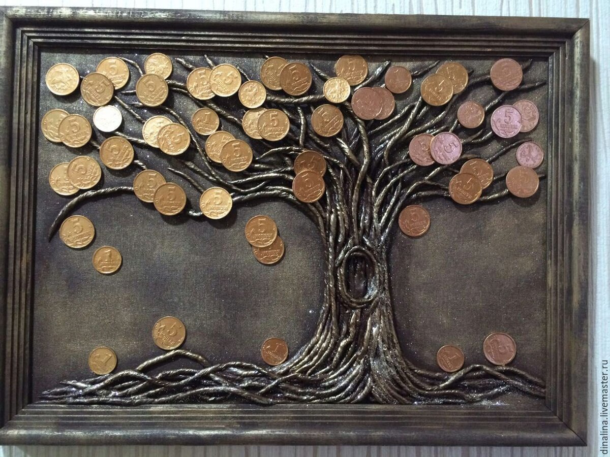 Картина денежное дерево | Сделай сам своими руками