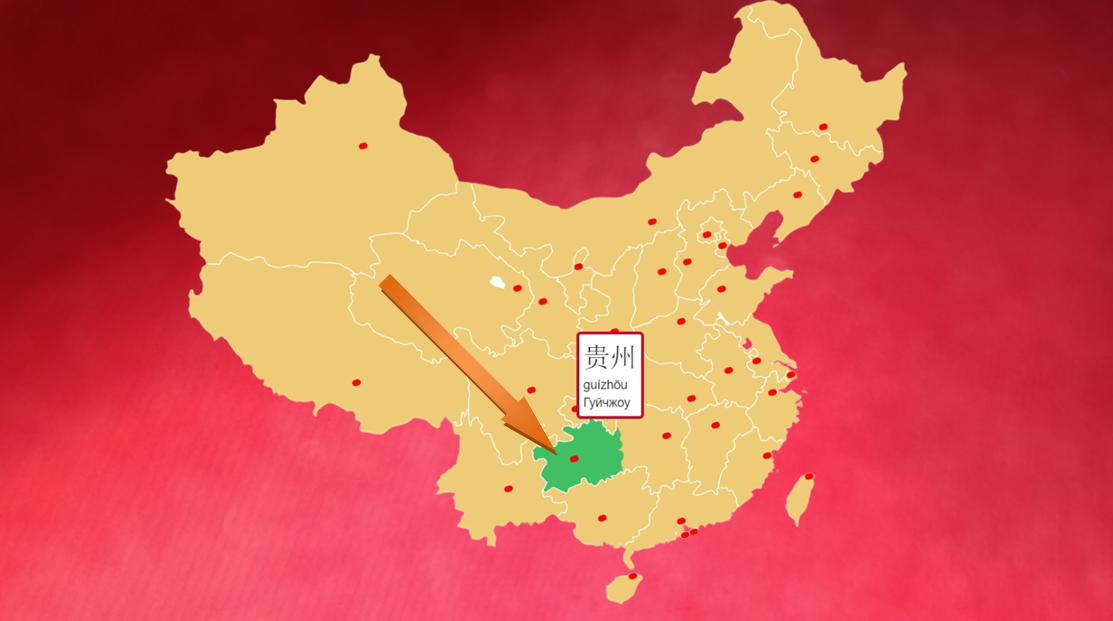 Расположение поселения Жондон на карте Китая.