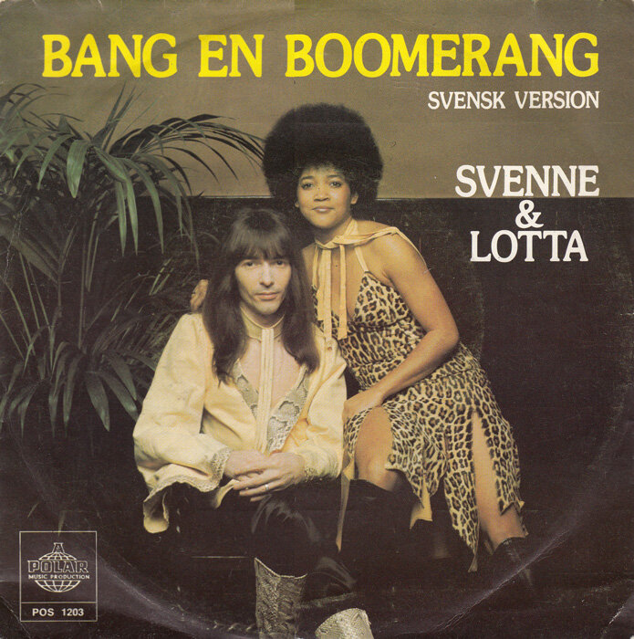 Обложка сингла "Bang en Boomerang" шведского поп-дуэта Svenne & Lotta