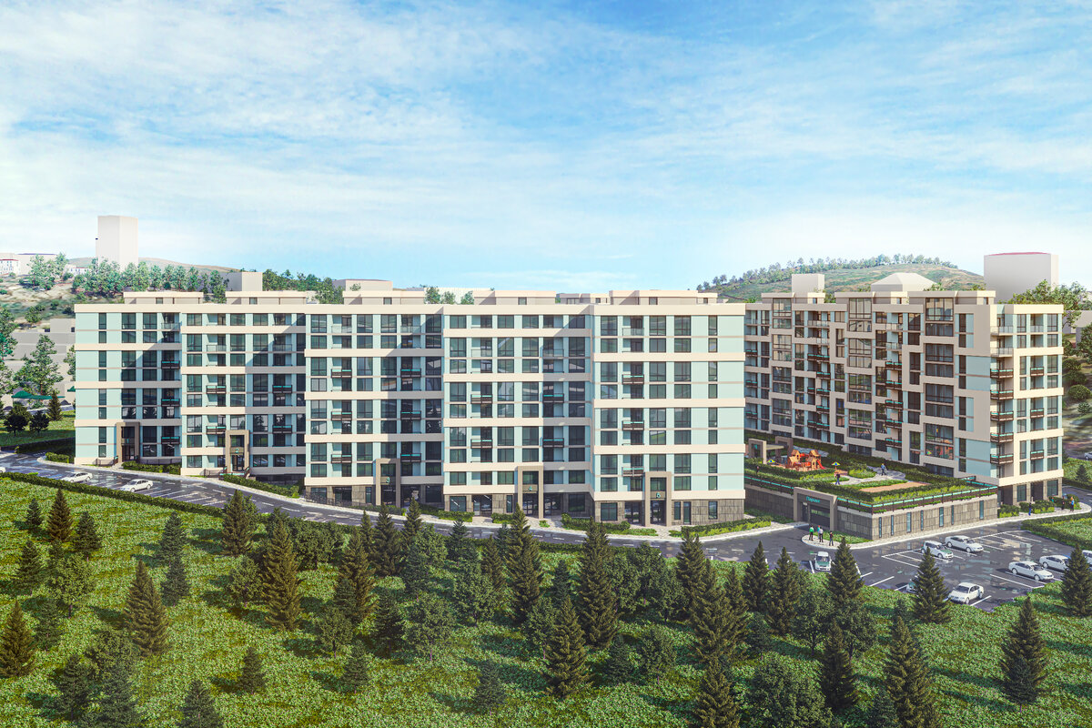 Проект нового жилого микрорайона с подземным паркингом и набережной в Алуште