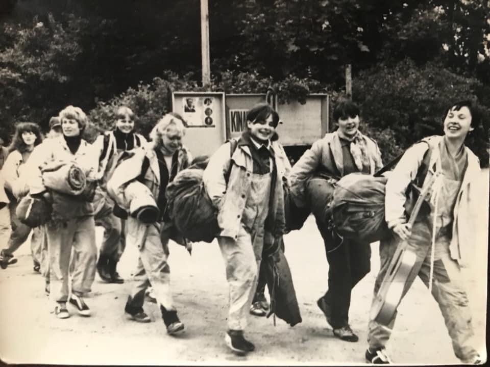 Я во главе отряда и на лодке (снимал какой-то добрый человек и фото сохранились)