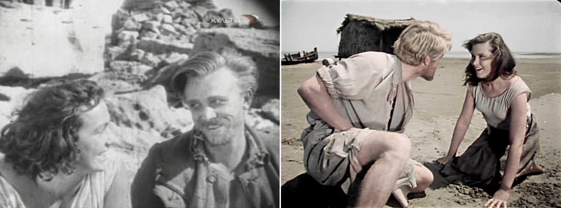 Кадры - фильм " Сорок первый" 1927 г.           и                             1956 г.