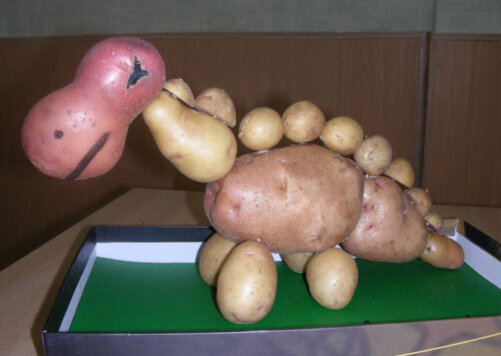 Поделки из картошки в детский сад. 5 простых игрушек, с которым справится даже ребенок