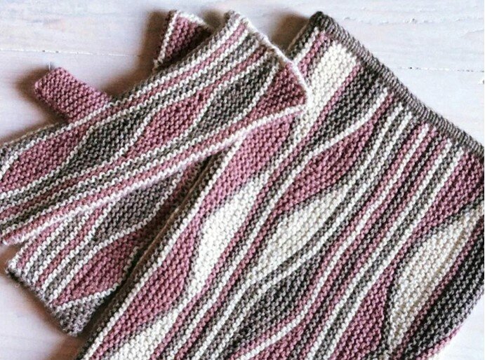 Узор укороченными рядами.