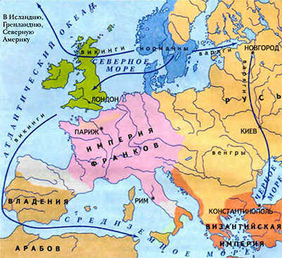 Карта походов викингов