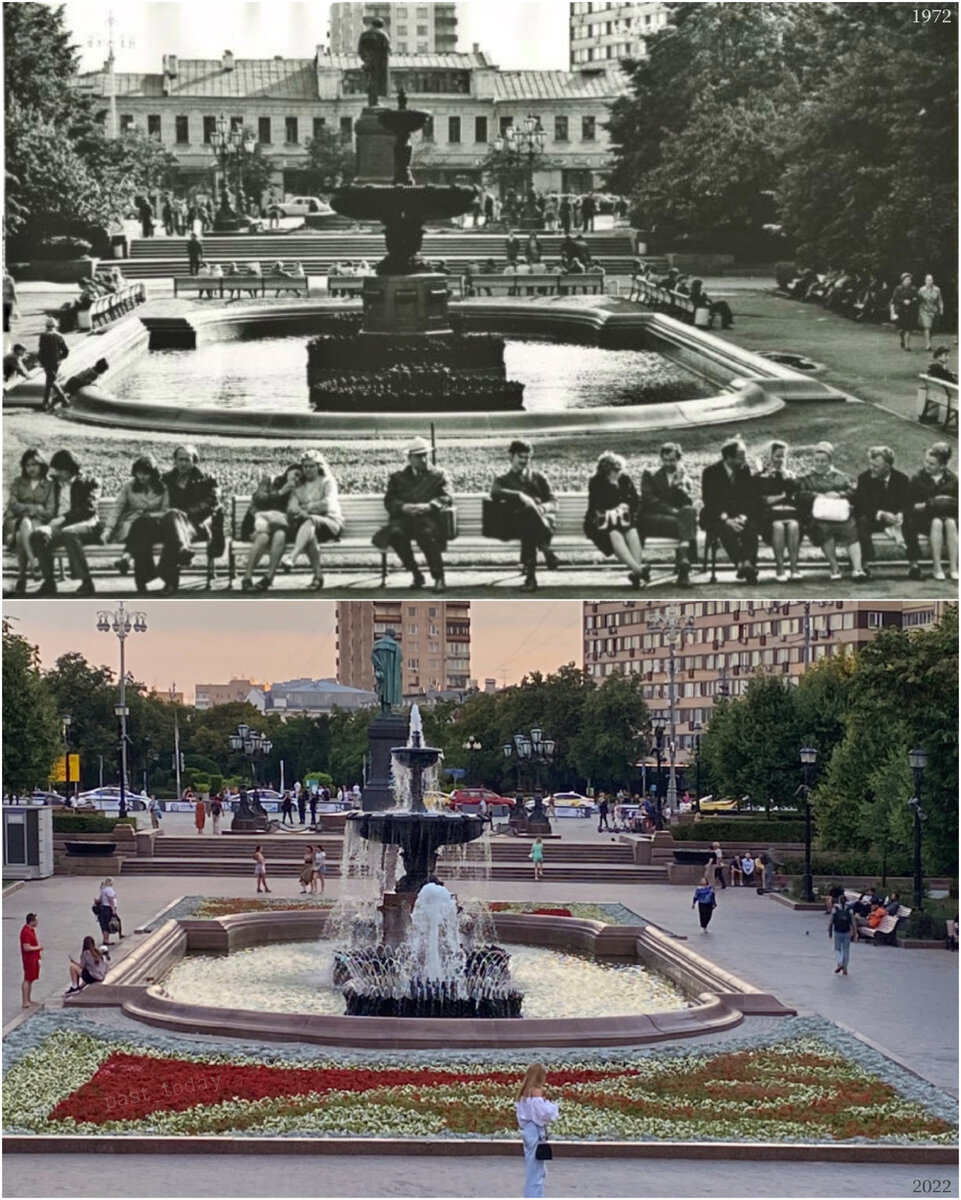 Старая Москва в цвете и на сравнительных фото, сделанных с тех же точек  спустя годы. Было/стало #140. | past_today | Дзен