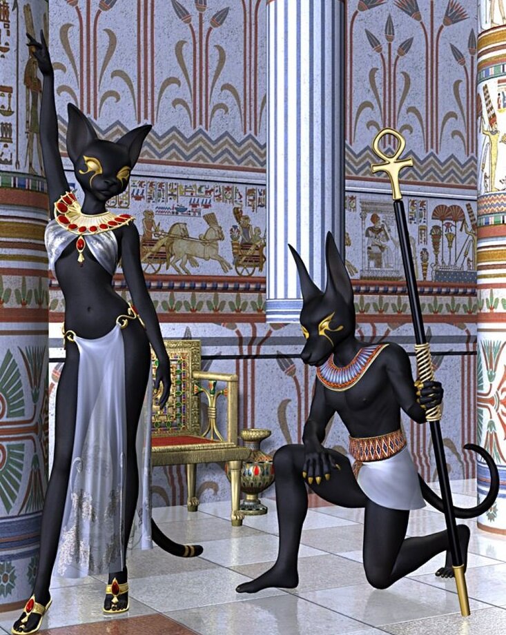 Бастет и Анубис