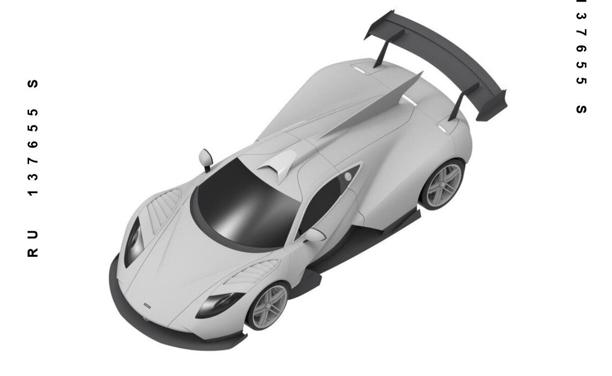    В России запатентовали новый спорткар. Вот как он выглядит