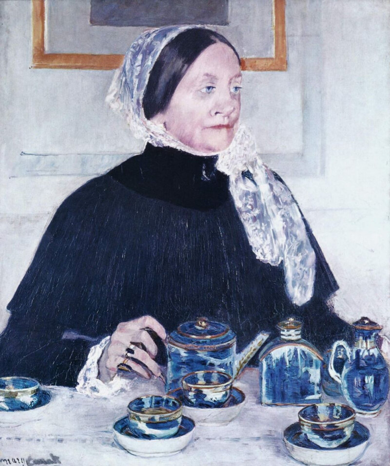 Мэри Кассат. Дама за чайным столом. Взято из интернета