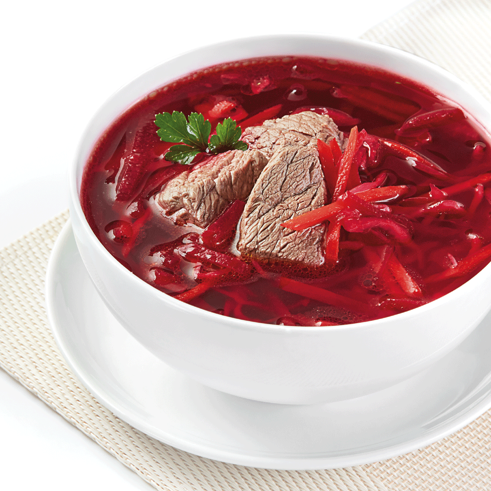 Борщ с замороженной клюквой