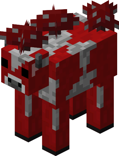  Грибная корова:  Грибная корова (англ. Mooshroom) — уникальный моб, который может быть найден только в биоме грибного острова.-2